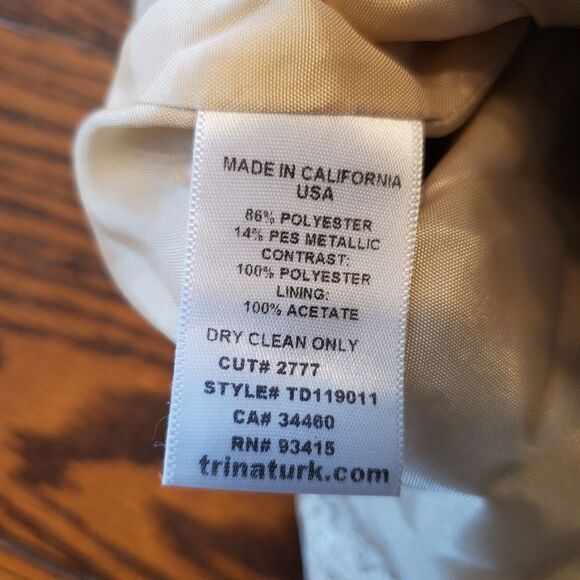 NWT Trina Turk Reena gold&lace overlay dress sz 4 - Picture 4 of 6